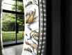 Round Backlit Decorative Mirror LED For The Hallway - Golden Flowers #9