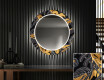 Round Backlit Decorative Mirror LED For The Hallway - Autumn Jungle #1