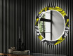 Round Backlit Decorative Mirror LED For The Hallway - Gold Jungle #2