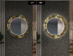 Round Backlit Decorative Mirror LED For The Hallway - Ancient Pattern #6