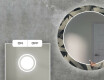 Round Backlit Decorative Mirror LED For The Living Room - Dotted Triangles #3
