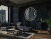 Round Backlit Decorative Mirror LED For The Living Room - Dark Wave #10