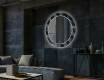 Round Backlit Decorative Mirror LED For The Living Room - Dark Wave #2