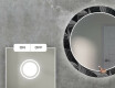 Round Backlit Decorative Mirror LED For The Living Room - Dark Wave #3