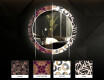 Round Backlit Decorative Mirror LED For The Living Room - Dark Wave #5