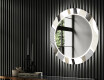 Round Backlit Decorative Mirror LED For The Hallway - Waves #2