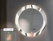 Round Backlit Decorative Mirror LED For The Hallway - Waves #4