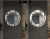 Round Backlit Decorative Mirror LED For The Hallway - Waves #6