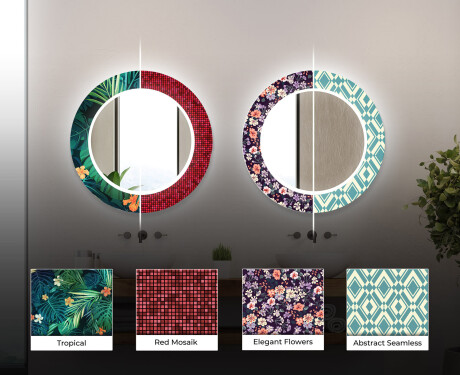 Round Decorative Mirror With LED Lighting For The Bathroom - Dotts #5