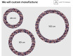 Round Decorative Mirror With LED Lighting For The Bathroom - Elegant Flowers #2
