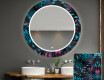 Round Decorative Mirror With LED Lighting For The Bathroom - Fluo Tropic