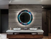Round Decorative Mirror With LED Lighting For The Bathroom - Fluo Tropic #10