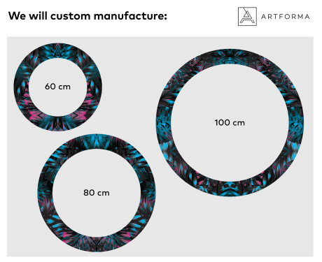 Round Decorative Mirror With LED Lighting For The Bathroom - Fluo Tropic #2