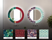 Round Decorative Mirror With LED Lighting For The Bathroom - Fluo Tropic #5