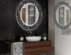 Round Decorative Mirror With LED Lighting For The Bathroom - Gothic #2