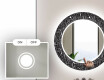Round Decorative Mirror With LED Lighting For The Bathroom - Gothic #3