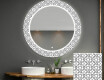 Round Decorative Mirror With LED Lighting For The Bathroom - Industrial