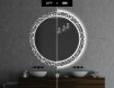 Round Decorative Mirror With LED Lighting For The Bathroom - Letters #6