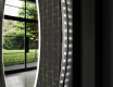 Round Decorative Mirror With LED Lighting For The Bathroom - Microcircuit #9