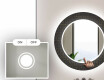 Round Decorative Mirror With LED Lighting For The Bathroom - Microcircuit #3