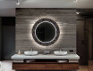 Round Decorative Mirror With LED Lighting For The Bathroom - Ornament #10