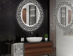 Round Decorative Mirror With LED Lighting For The Bathroom - Triangless #2