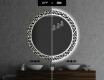 Round Decorative Mirror With LED Lighting For The Bathroom - Triangless #6