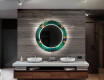 Round Decorative Mirror With LED Lighting For The Bathroom - Tropical #10