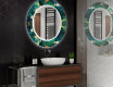 Round Decorative Mirror With LED Lighting For The Bathroom - Tropical #2