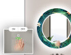 Round Decorative Mirror With LED Lighting For The Bathroom - Tropical #4