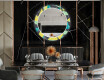 Round Backlit Decorative Mirror LED For The Dining Room - Abstract Geometric #10