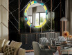 Round Backlit Decorative Mirror LED For The Dining Room - Abstract Geometric #2