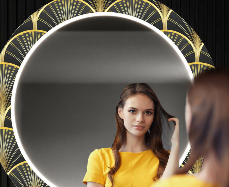 Backlit Decorative Mirror Led For The Hallway - Art Deco #10