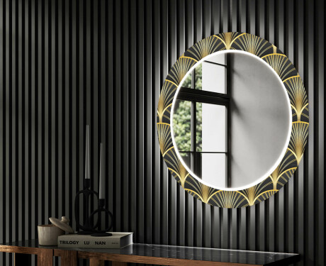 Backlit Decorative Mirror Led For The Hallway - Art Deco #2