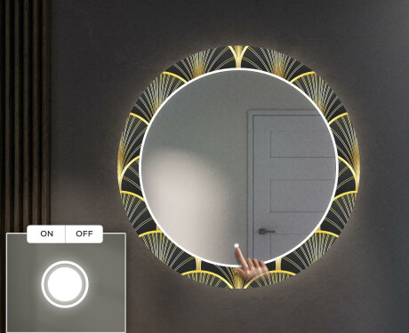 Backlit Decorative Mirror Led For The Hallway - Art Deco #3