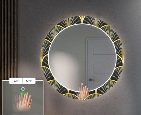 Backlit Decorative Mirror Led For The Hallway - Art Deco #4