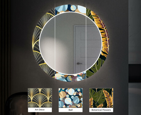 Backlit Decorative Mirror Led For The Hallway - Art Deco #5