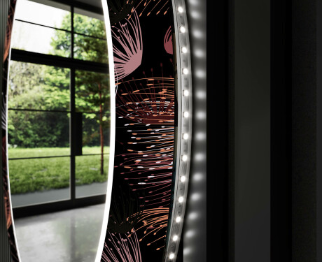 Round Backlit Decorative Mirror LED For The Living Room - Dandelion #9