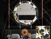 Round Backlit Decorative Mirror LED For The Dining Room - Bells Flowers