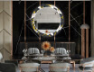 Round Backlit Decorative Mirror LED For The Dining Room - Bells Flowers #10