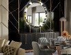 Round Backlit Decorative Mirror LED For The Dining Room - Bells Flowers #2