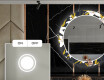 Round Backlit Decorative Mirror LED For The Dining Room - Bells Flowers #3