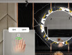 Round Backlit Decorative Mirror LED For The Dining Room - Bells Flowers #4