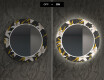 Round Backlit Decorative Mirror LED For The Dining Room - Bells Flowers #6