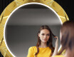 Backlit Decorative Mirror Led For The Hallway - Gold Triangles #10