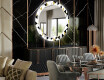 Round Backlit Decorative Mirror LED For The Dining Room - Geometric Patterns #2