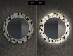 Round Backlit Decorative Mirror LED For The Dining Room - Geometric Patterns #6