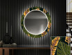 Backlit Decorative Mirror Led For The Hallway - Botanical Flowers