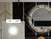 Round Backlit Decorative Mirror LED For The Dining Room - Golden Leaves #3