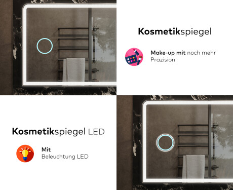 Designer Backlit LED Bathroom Mirror L146 #8